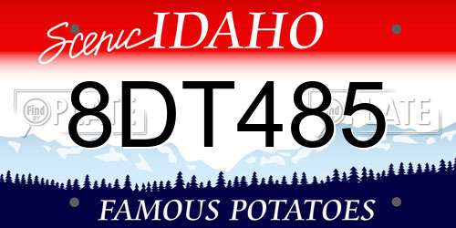 8DT485 Idaho License Plate