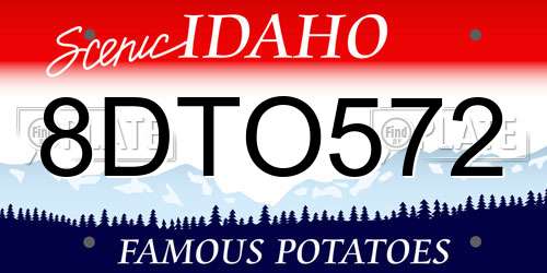 8DTO572 Idaho License Plate