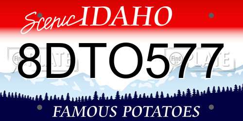 8DTO577 Idaho License Plate