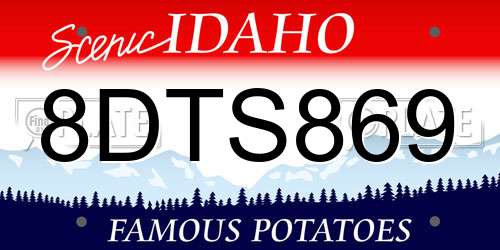 8DTS869 Idaho License Plate