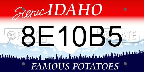 8E10B5 Idaho License Plate