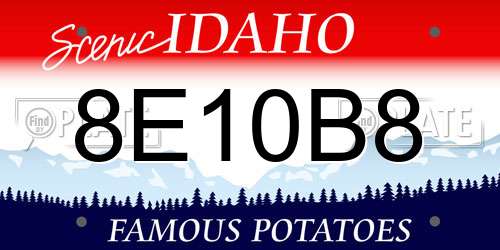 8E10B8 Idaho License Plate