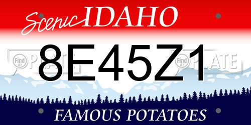 8E45Z1 Idaho License Plate
