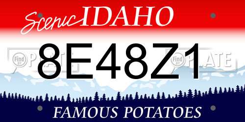8E48Z1 Idaho License Plate