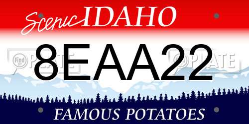 8EAA22 Idaho License Plate