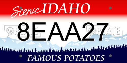 8EAA27 Idaho License Plate