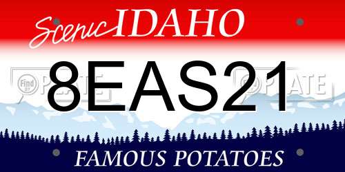 8EAS21 Idaho License Plate