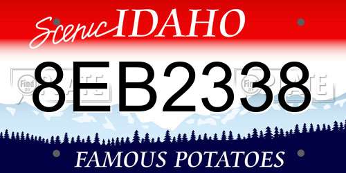8EB2338 Idaho License Plate
