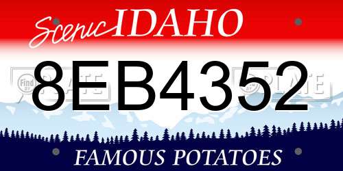 8EB4352 Idaho License Plate