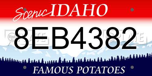 8EB4382 Idaho License Plate