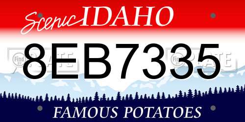 8EB7335 Idaho License Plate