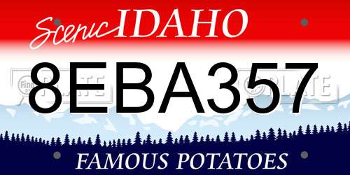 8EBA357 Idaho License Plate