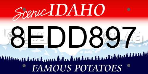 8EDD897 Idaho License Plate