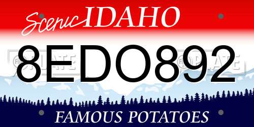 8EDO892 Idaho License Plate
