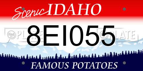 8EI055 Idaho License Plate