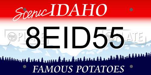 8EID55 Idaho License Plate
