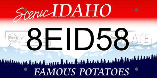 8EID58 Idaho License Plate