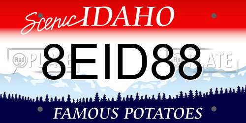 8EID88 Idaho License Plate