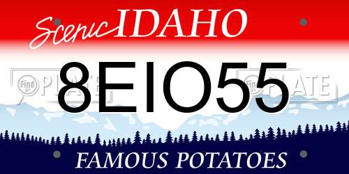 8EIO55 Idaho License Plate