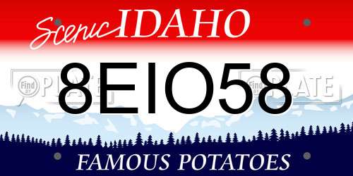 8EIO58 Idaho License Plate