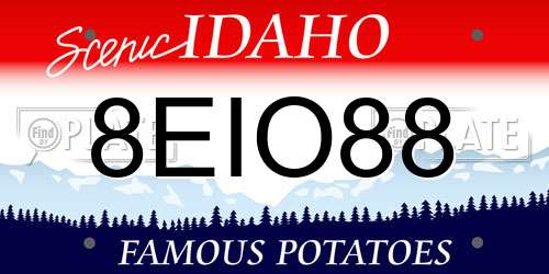 8EIO88 Idaho License Plate