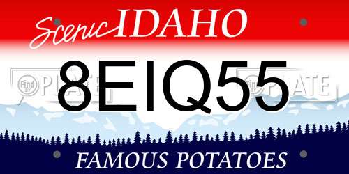 8EIQ55 Idaho License Plate