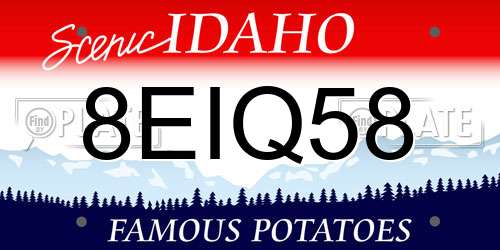 8EIQ58 Idaho License Plate