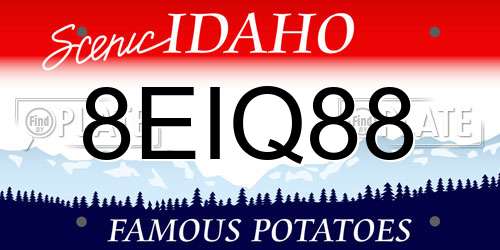 8EIQ88 Idaho License Plate
