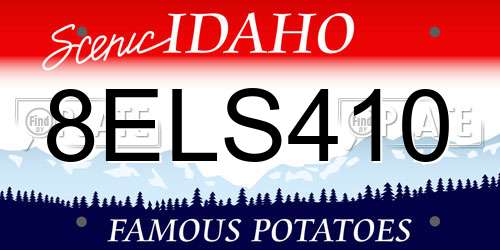 8ELS410 Idaho License Plate