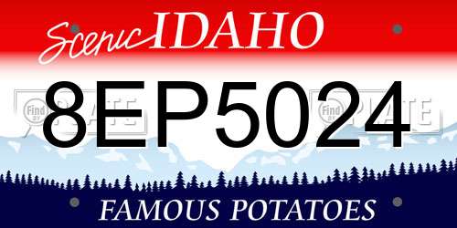 8EP5024 Idaho License Plate