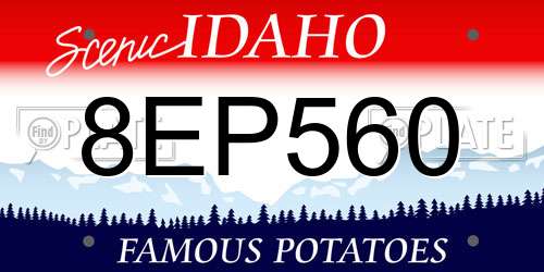 8EP560 Idaho License Plate