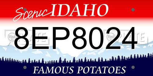 8EP8024 Idaho License Plate