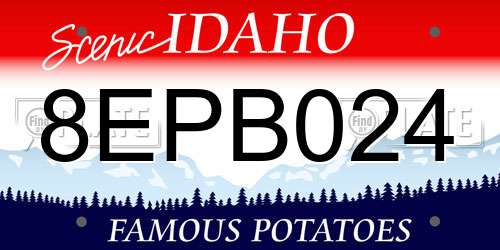 8EPB024 Idaho License Plate