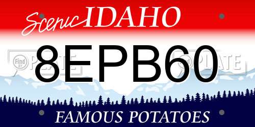 8EPB60 Idaho License Plate
