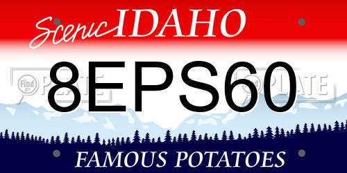 8EPS60 Idaho License Plate