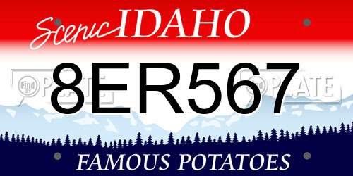 8ER567 Idaho License Plate