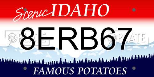 8ERB67 Idaho License Plate