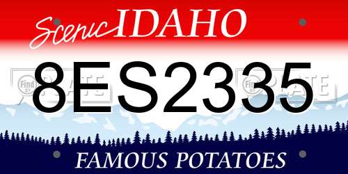 8ES2335 Idaho License Plate
