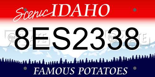 8ES2338 Idaho License Plate