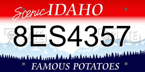 8ES4357 Idaho License Plate