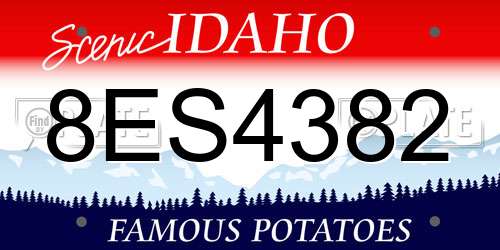 8ES4382 Idaho License Plate