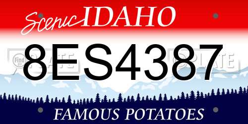 8ES4387 Idaho License Plate