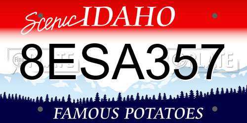 8ESA357 Idaho License Plate