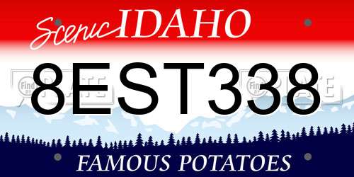 8EST338 Idaho License Plate