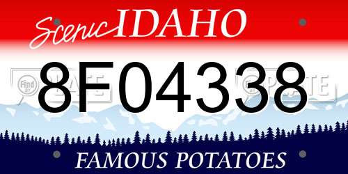 8F04338 Idaho License Plate