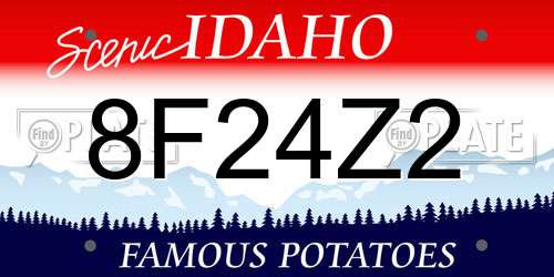 8F24Z2 Idaho License Plate