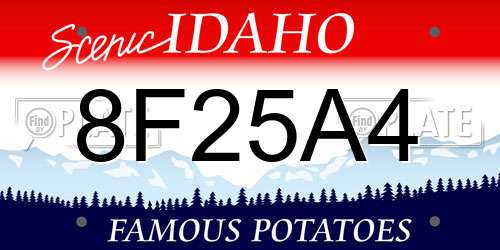 8F25A4 Idaho License Plate