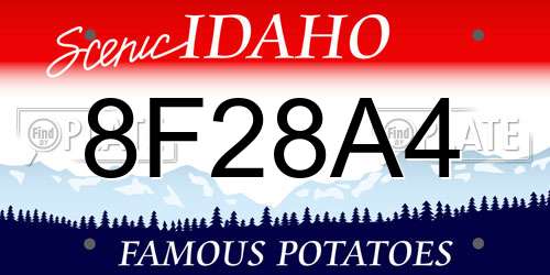 8F28A4 Idaho License Plate