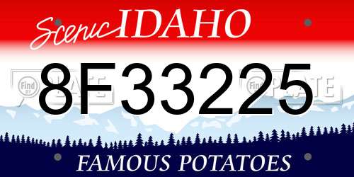 8F33225 Idaho License Plate