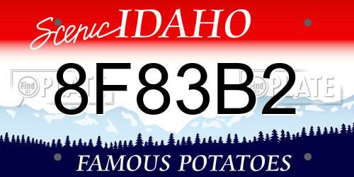8F83B2 Idaho License Plate
